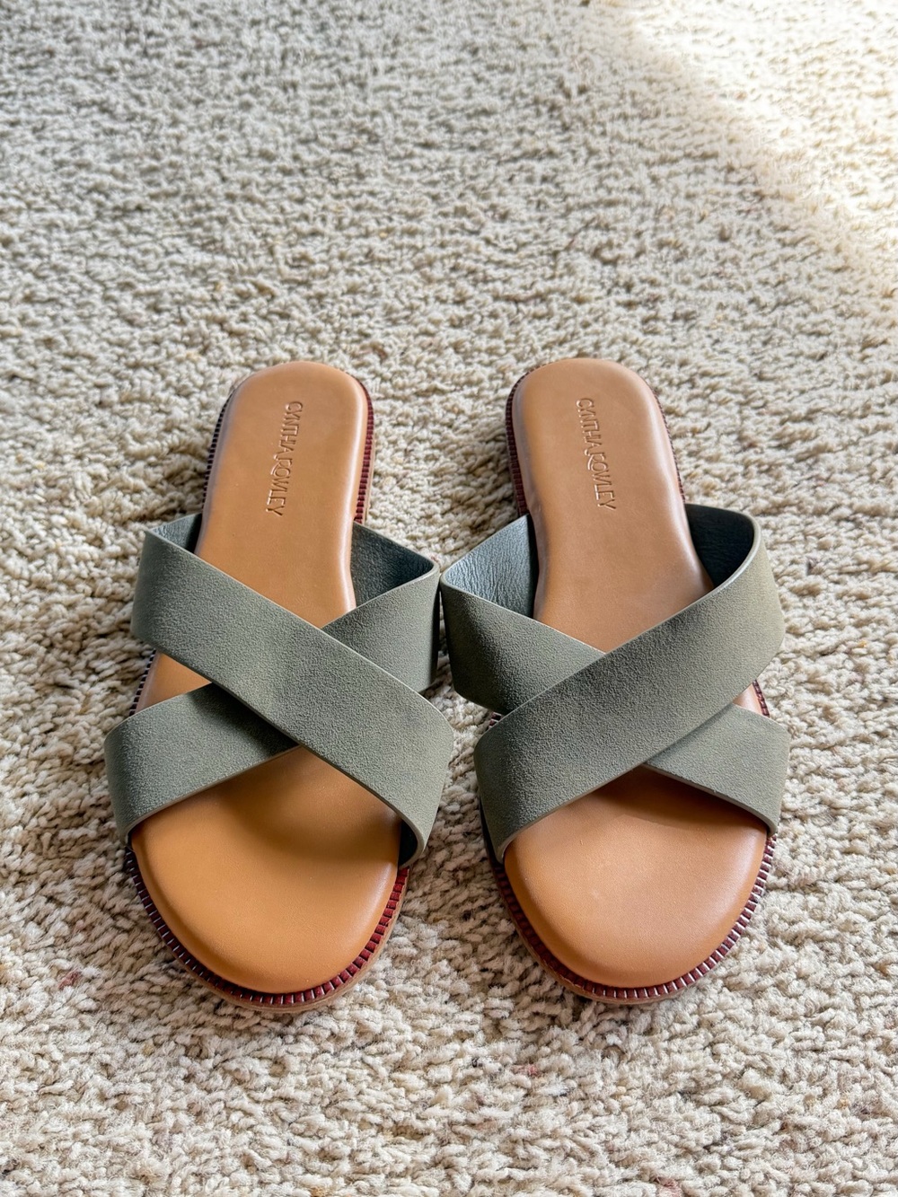 Cynthia Rowley Olive Crisscross Slide Sandals - Women's